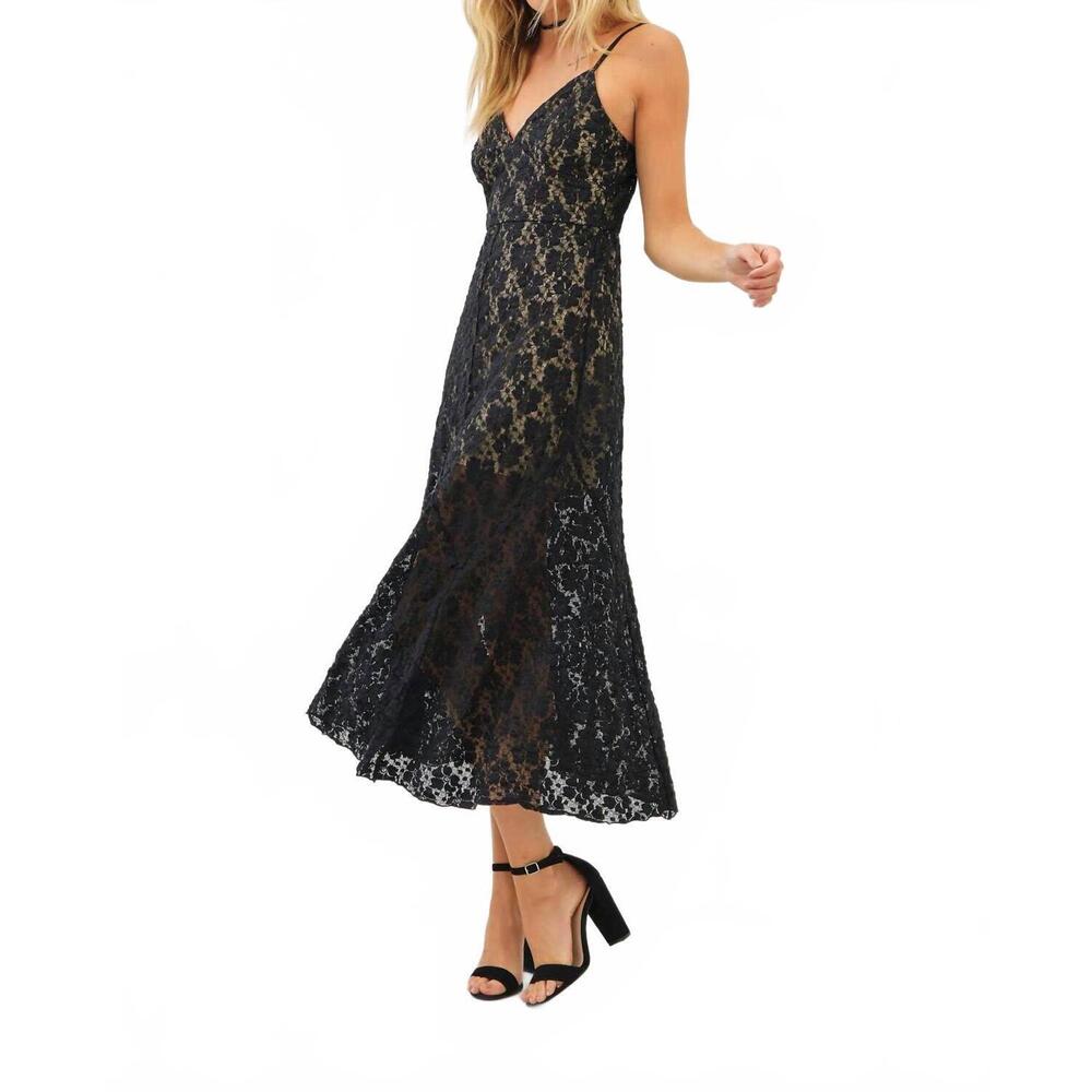 NEW IDEM DITTO twilight affair lace midi dress in black - Picture 4 of 5